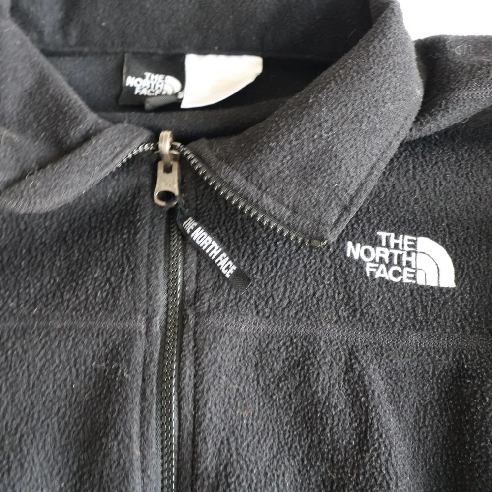 The North Face Mens Black Fleece Full-Zip Jacket Size Large Pockets